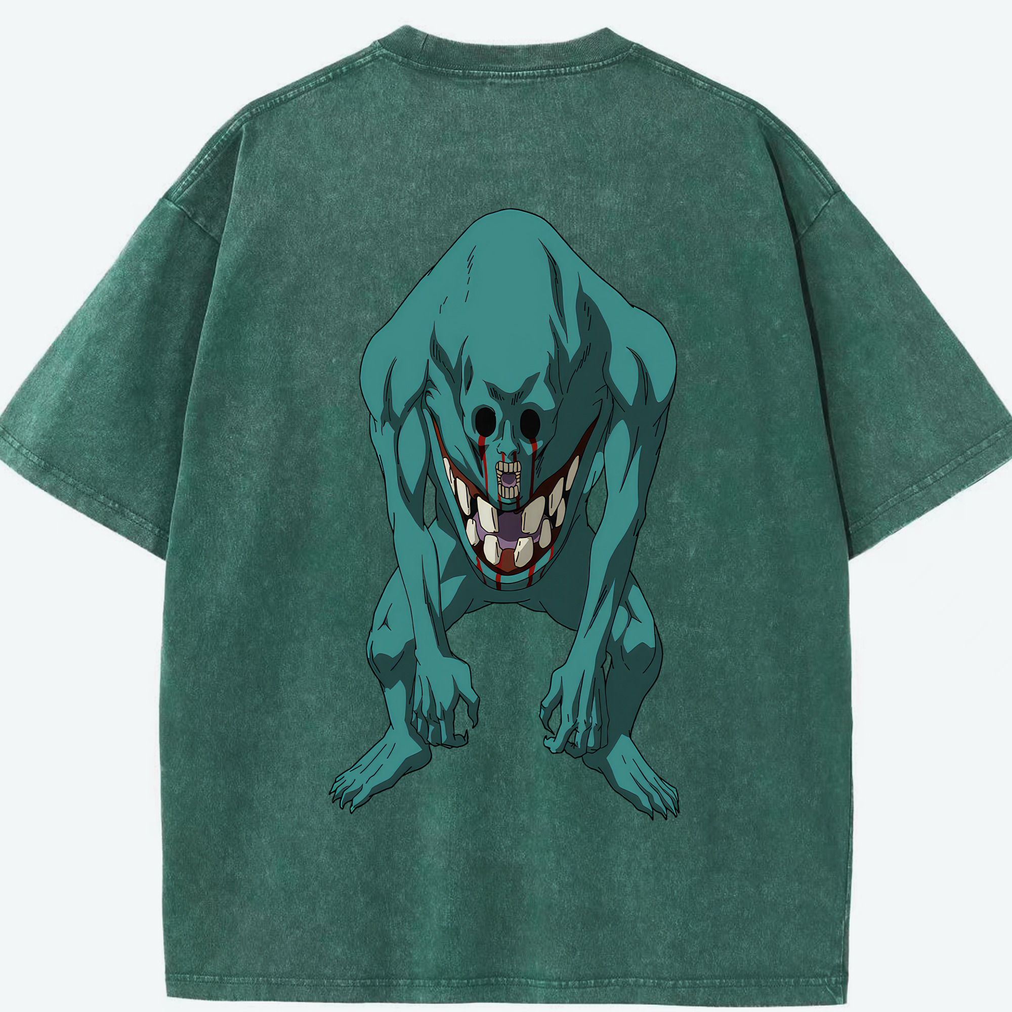（画像用） 呪術廻戦 Jujutsu Kaisen 綿100% ヴィンテージ風 半袖Tシャツ（背面プリント）